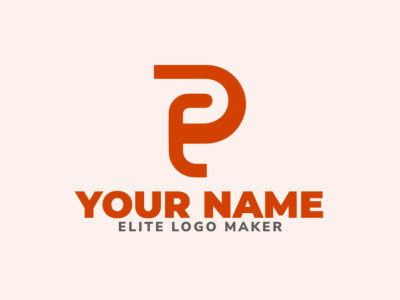 A subtle, customizable, and elegante minimalist logo design featuring the shapes of the letter 'P'.