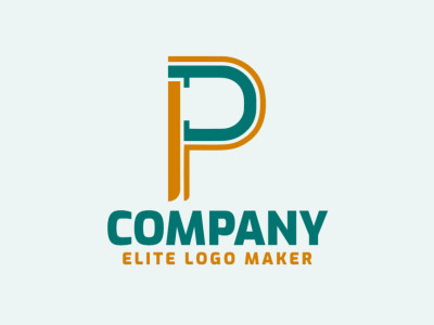This minimalist logo design features the letter 'P,' offering a sleek and modern look ideal for any company seeking a simple yet effective design.