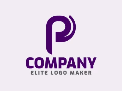 El logotipo presenta un diseño minimalista con la letra 'P' en un formato editable.