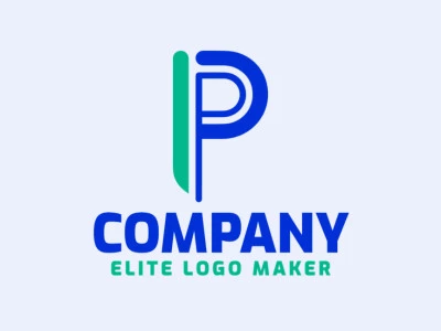 Un logotipo minimalista inspirador presenta la letra 'P', diseñada con líneas limpias y formas simples, lo que lo convierte en un diseño editable y versátil.