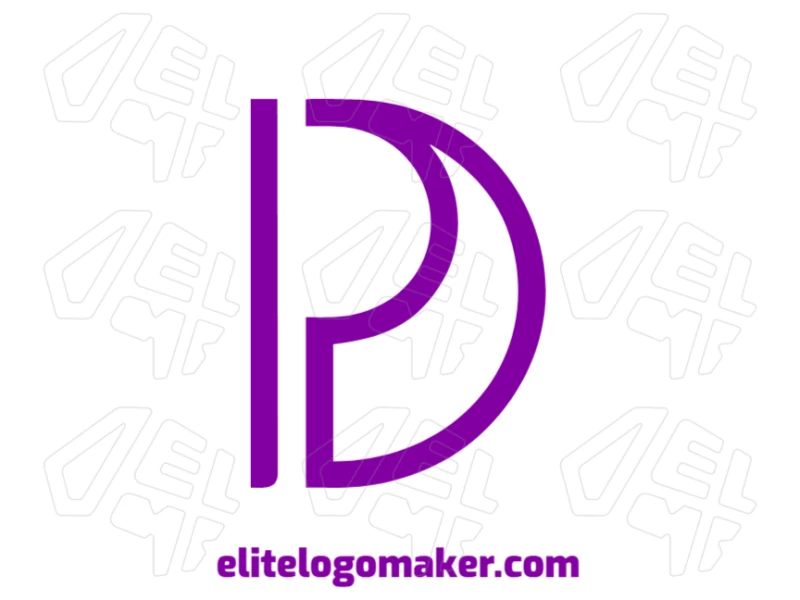 An elegant initial letter logo featuring the letter "P" blended with the letter "D", creating a stylish and modern design that stands out.