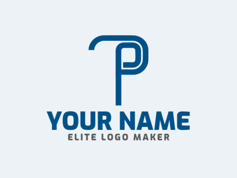 A minimalist logo featuring the letter 'P' in blue, with a clean and simple design.