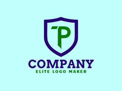Un logotipo minimalista y potente que combina la letra 'P' con un escudo, diseñado para encarnar protección y prestigio.