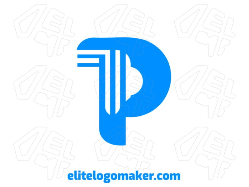 The letter "P" with a cloud-like design, crafted in an initial letter style, creating a business-oriented and modern visual identity.