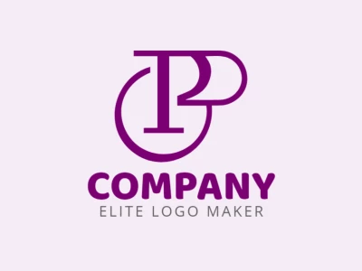 The logo features the letter 'P' with beautiful curves, designed in an initial letter style, making it suitable for elegant and modern branding.