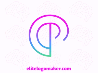 A creative initial letter logo featuring the letter 'P' with a gradient style, designed to provide a modern and vibrant visual identity.