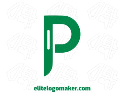 A simple logo design featuring the letter "P" with a minimalist appearance, perfect for generate creative ideas.