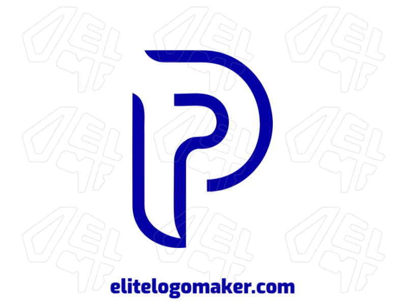 A perfect minimalist logo featuring the letter 'P' with a sleek and modern design, emphasizing simplicity and elegance.