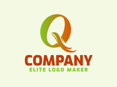 A captivating gradient-style logo featuring the letter 'Q', blending refreshing green with vibrant orange tones.