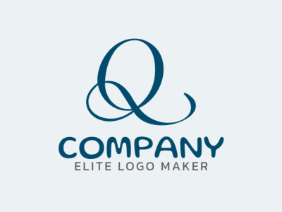 A creative logo featuring the letter 'Q' in a dynamic and modern style, highlighted in blue.