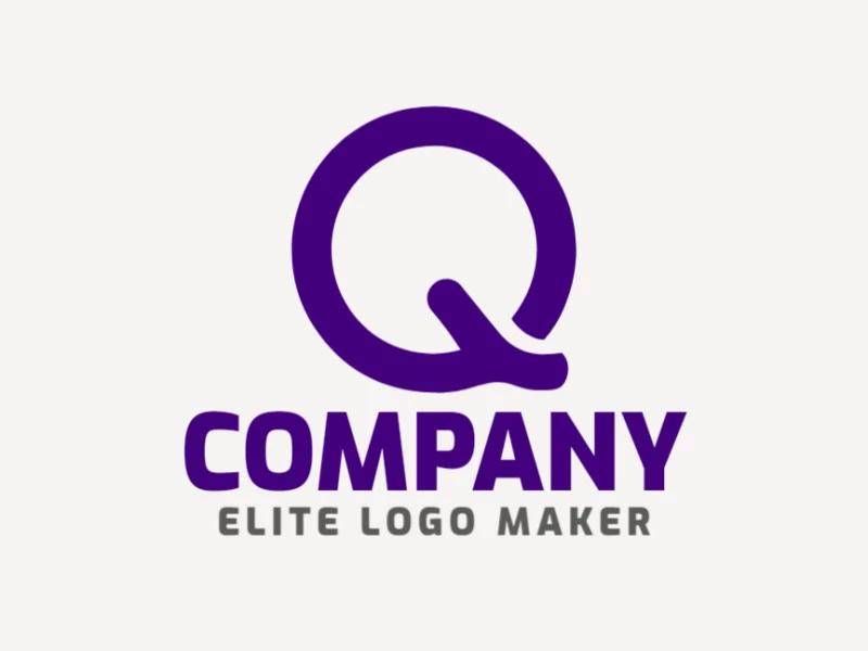 A minimalist logo featuring the letter 'Q' in purple, creating an ideal, appropriate, and noticeable design.