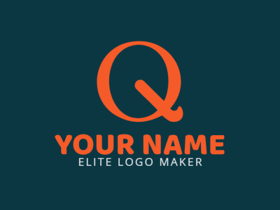 This simple logo design features the letter 'Q,' offering an editable and versatile option for a clean, modern brand representation.