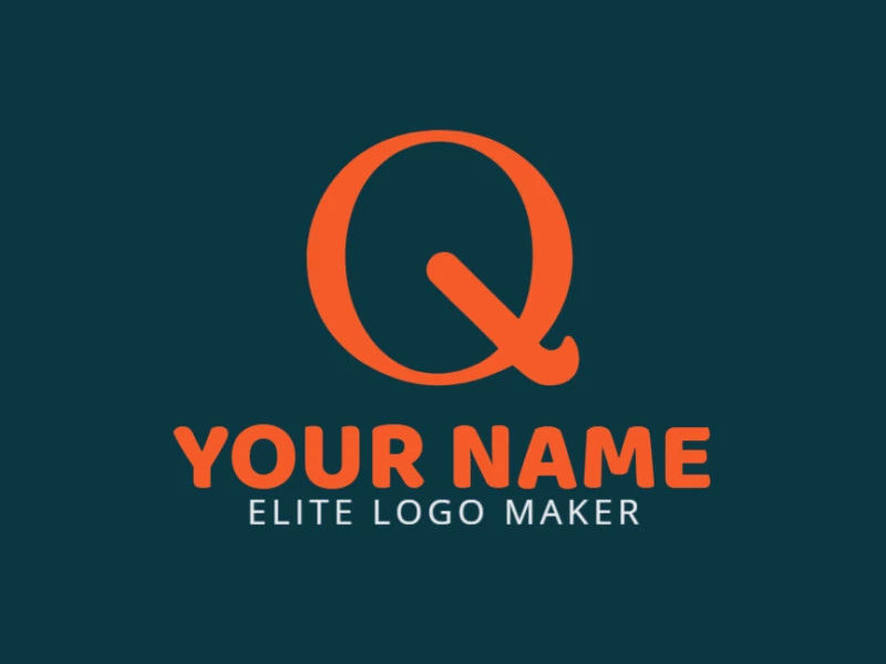 This simple logo design features the letter 'Q,' offering an editable and versatile option for a clean, modern brand representation.