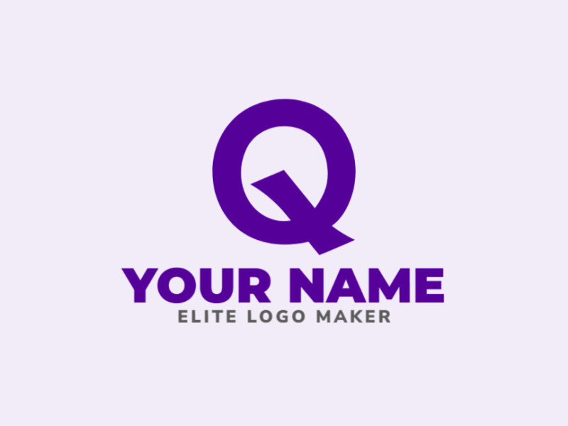 A simple logo featuring the letter 'Q' in a different style, designed with unique shapes to stand out.