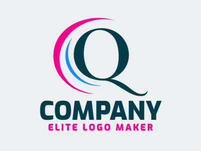 An abstract logo design with the distinctive shape of letter 'Q', perfect for a standout brand.