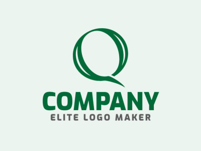 Un llamativo diseño de logotipo de letra inicial que presenta la letra 'Q', ideal para una marca audaz e innovadora.