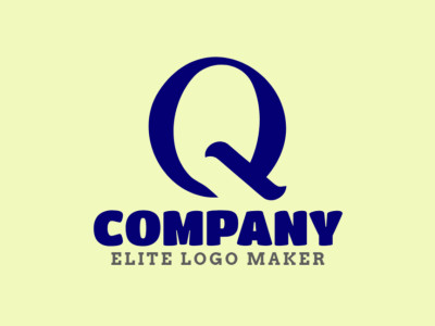 The logo showcases the letter 'Q' in a minimalist style, accentuated with a dark blue hue, exuding a refined and professional brand presence.