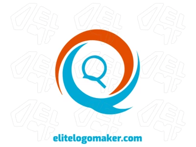 Un diseño de logo prominente con la letra "Q" combinada con formas abstractas, creando una identidad visual única e impactante.