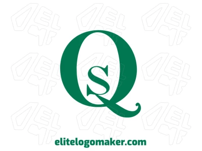 Un diseño abstracto combinando las letras 'Q' y 'S', mostrando un concepto de elegancia, perfecto para crear un logotipo magistral y elegante.