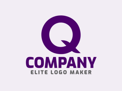 Un diseño de logotipo minimalista con la letra 'Q' en vector, líneas limpias y formas geométricas, que transmite simplicidad y claridad.