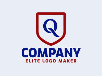 A minimalist logo merging the letter 'Q' with a shield, epitomizing simplicity and protection in a sleek design.