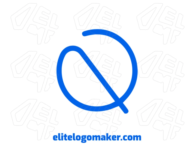 Design chamativo de logo com a letra "Q" com uma linha contínua, criando uma identidade visual de estilo inicial, elegante e memorável.