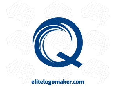 Un diseño de logo editable con la letra "Q" combinada con formas abstractas, ofreciendo un estilo inicial personalizable para tu marca.