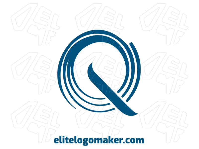 Design barato e simples da letra "Q" com um toque criativo, oferecendo um visual moderno e distinto.