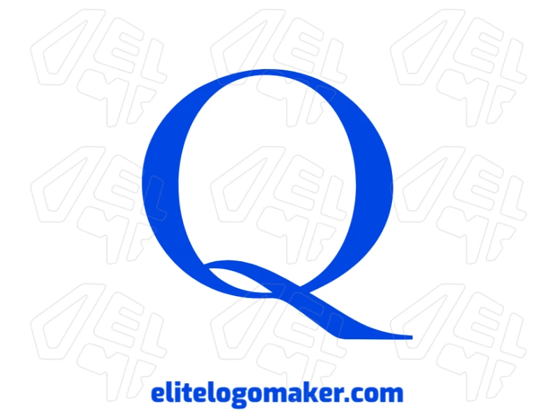 Logotipo luxuoso com a letra "Q" em um design customizável e profissional, ideal para marcas elegantes que buscam um forte estilo de letra inicial.