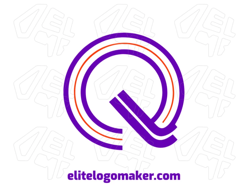 Um logotipo empresarial com a letra 'Q', design customizável e múltiplas linhas, criando um visual moderno e dinâmico.