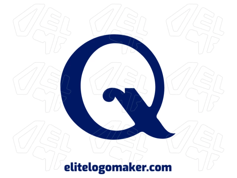 Logotipo excelente minimalista com a letra 'Q' em design elegante e simples, combinando sofisticação e estilo moderno.