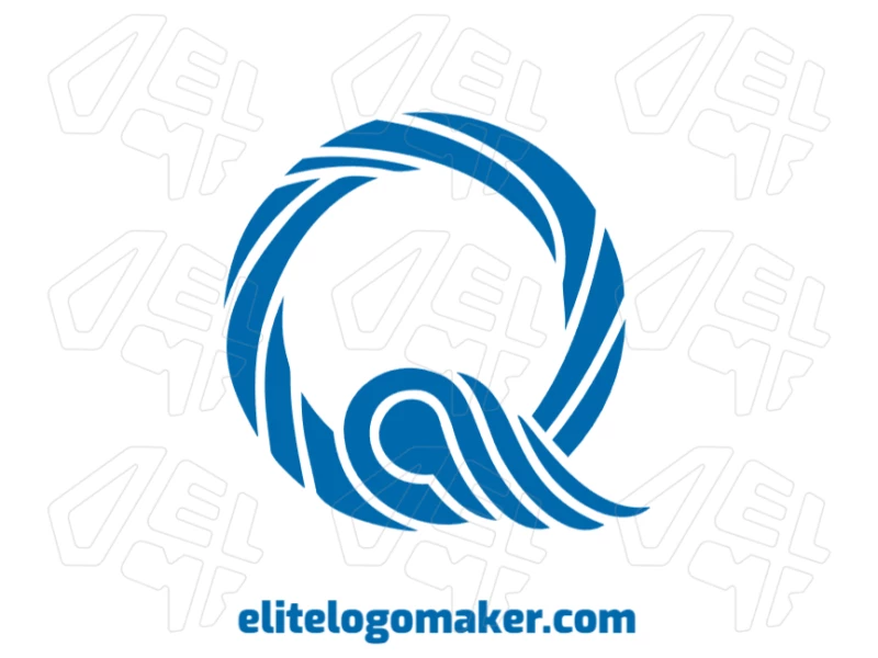 Um logo abstrato de empresa com a letra "Q" e design de alto nível, combinando sofisticação e modernidade para representar uma marca premium.