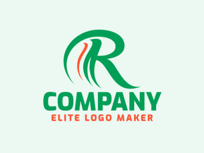 Un diseño de logotipo abstracto y dinámico que muestra la esencia de la letra 'R', ideal para marcas vibrantes.