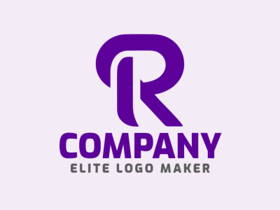 Un logo minimalista que presenta las formas elegantes de la letra "R", perfecto para una marca moderna.