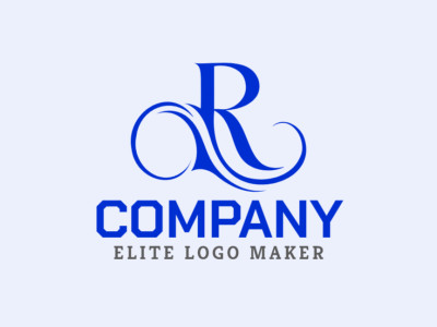 Un diseño de logotipo abstracto y cautivador que muestra la letra 'R', evocando misterio e intriga.