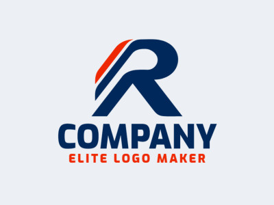 Um logotipo minimalista com a letra 'R' em um design inovador.
