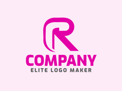Un diseño de logo abstracto que muestra la letra 'R' de forma única y artística.