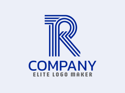 Un logotipo innovador con la letra 'R', elaborado con múltiples líneas para una apariencia dinámica y sofisticada.
