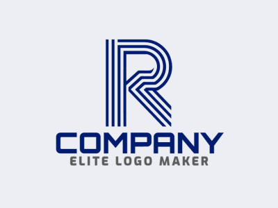 Un elegante diseño de logo inicial 'R', que encarna sofisticación y profesionalismo, perfecto para marcas distinguidas.