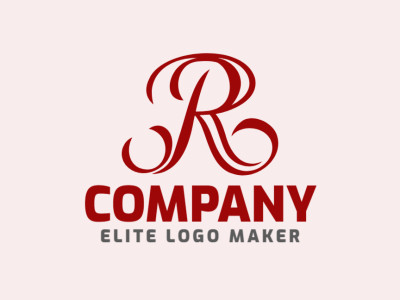 An ornamental logo featuring the letter 'R' in vibrant red, exuding elegance and sophistication.