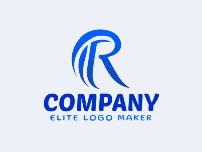 Un logotipo elegante que presenta la letra 'R' con un degradado suave de tonos azules, representando innovación y profesionalismo.