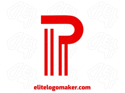 Crie um logotipo personalizado com a letra "R" que se assemelha à letra "P" em um estilo inicial para um visual único e personalizado.