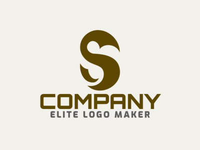 Um logotipo elegante e minimalista apresentando a letra 'S', irradiando sofisticação com seus tons de marrom escuro.