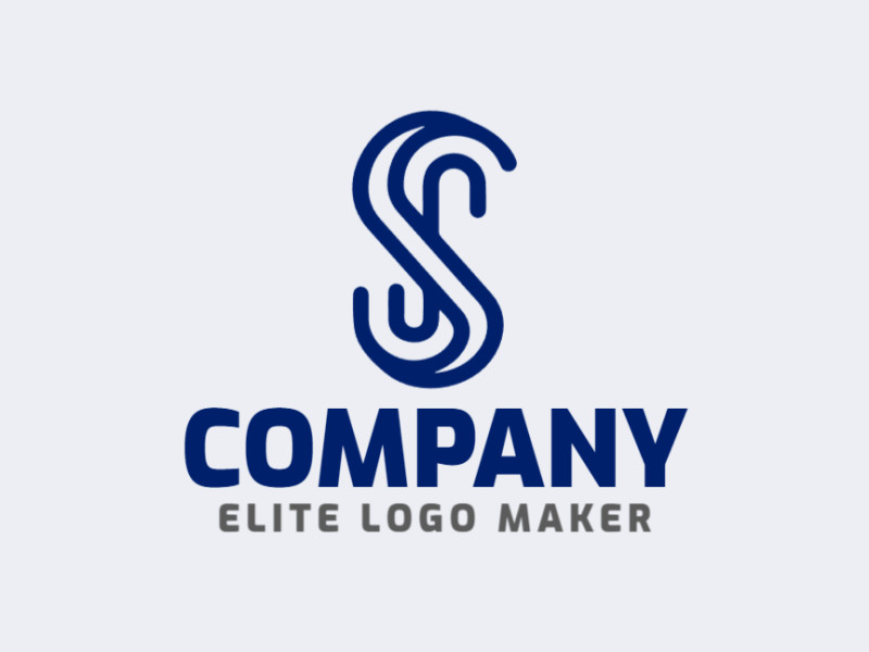 Um design de logotipo marcante que exibe a letra "S" em um estilo inicial, transmitindo elegância e profissionalismo.