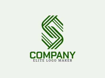 A uniquely creative logo featuring the letter 'S' in green, perfect for expressing growth and vitality.
