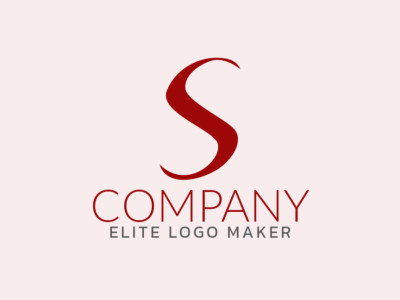 Um design de logo minimalista apresentando a letra "S", exalando ousadia e simplicidade em vermelho vibrante.