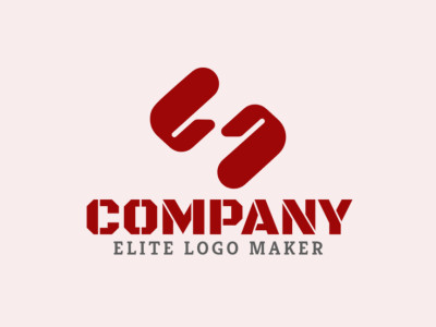 Um design de logo minimalista apresentando a letra "S" em vermelho escuro, incorporando elegância e simplicidade.