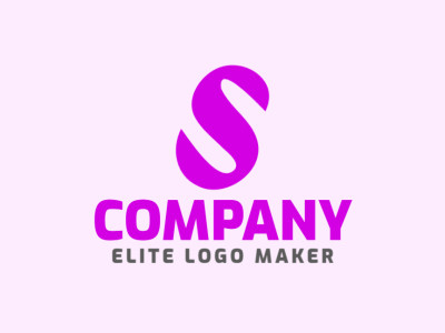 Um logo minimalista exibindo a letra 'S' em tons elegantes de roxo, capturando simplicidade e sofisticação.