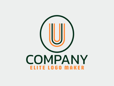 A seamless blend of circular elements forms the letter U, exuding a harmonious balance in this captivating logo design.