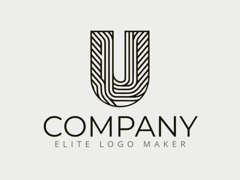 A sleek and modern logo design featuring the letter 'U' crafted with multiple lines for a sophisticated touch.